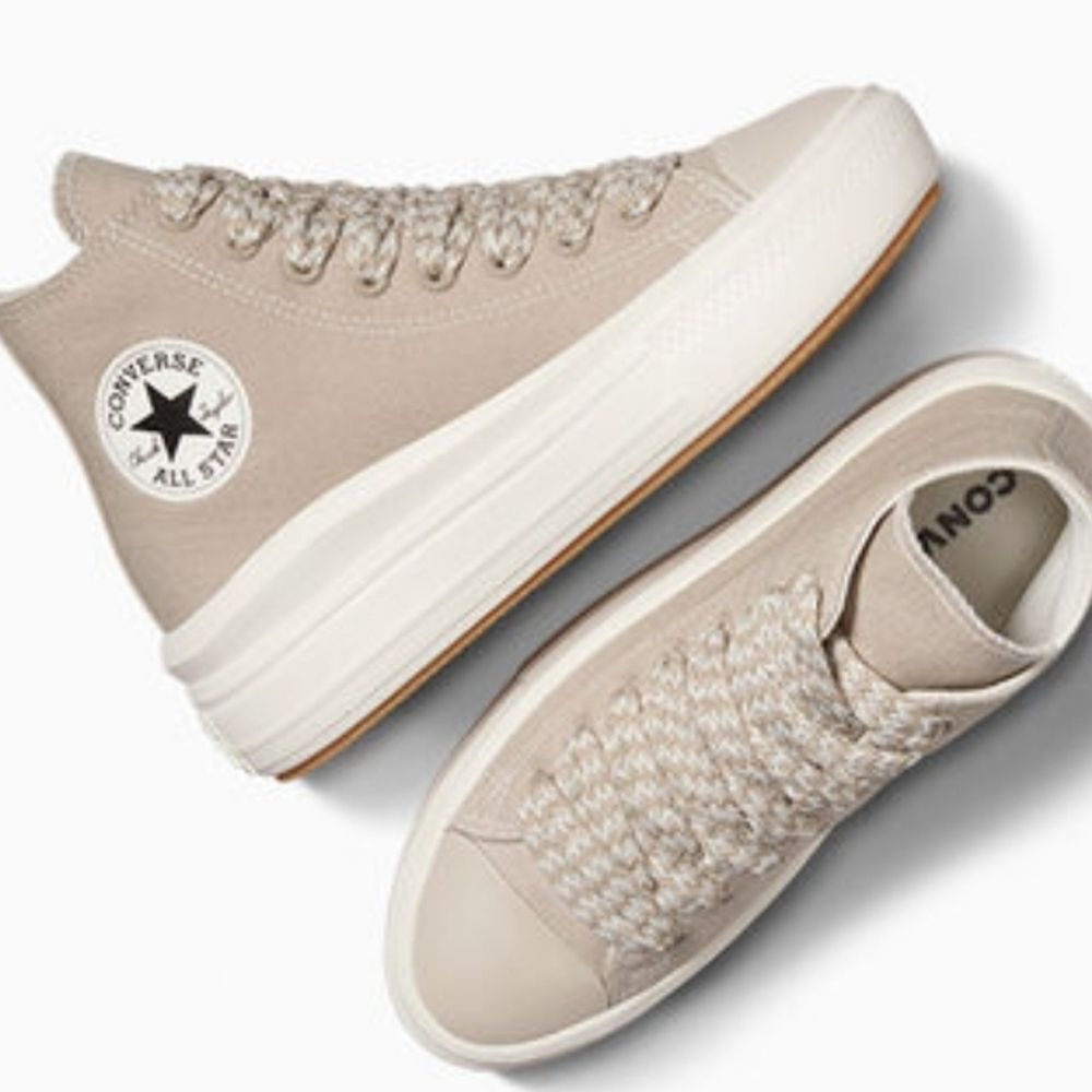 Converse Chuck Taylor All Star Move Platform Canvas Sneakers- Papyrus/Vintage Wh
